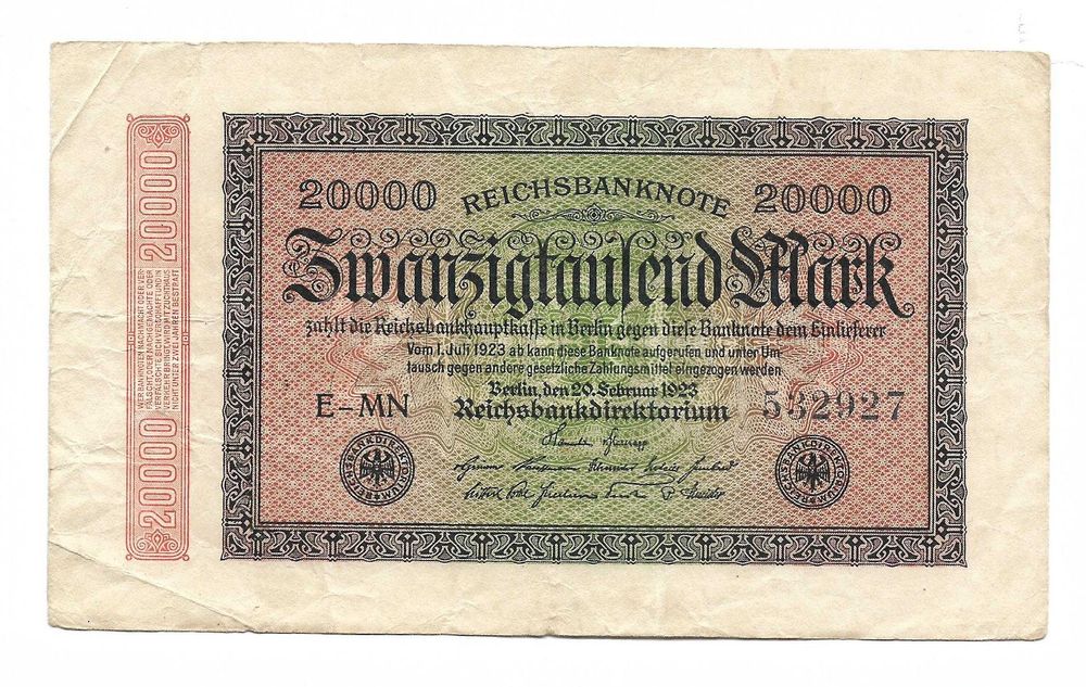 Super bancnote vechi Germania perioada Deutsches Reich si interbelica numismatica la doar 35 lei bucata la alegere sau 280 lei tot setul de 8 bancnote