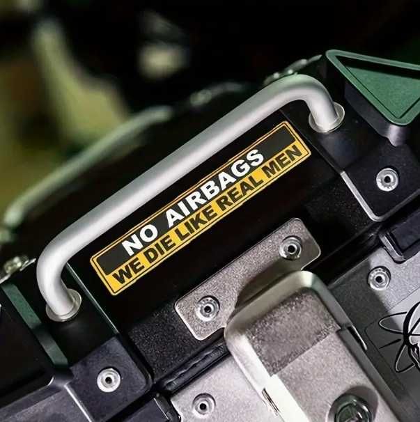 Стикер "No airbags we die like real men"