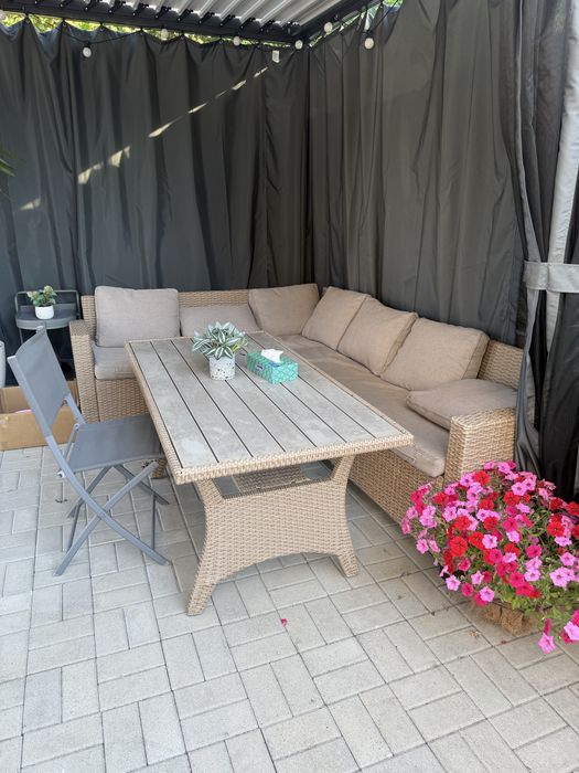 Set terasă AGERMOSE 6pers. natur