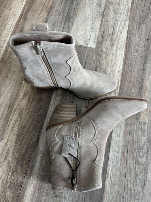 Botine cowboy / ciocate piele noi nr 38