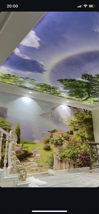 Натяжные потолки- Natijnoy potolok-Фото обои-Натяжной потолок-Foto obo