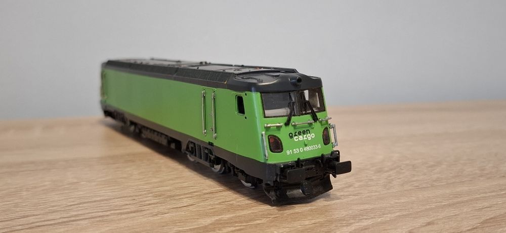 Vand macheta statica incompleta locomotiva Lema Green Cargo trenulet electric 1:87 h0