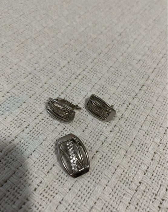 Set cercei și pandantiv argint