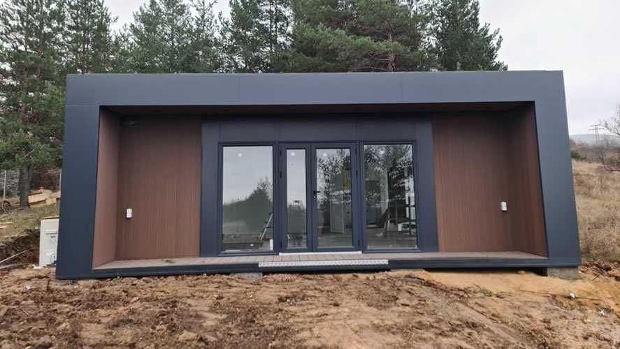 Casa Modulara si Garaje Auto din structura metalica si panou sandwich