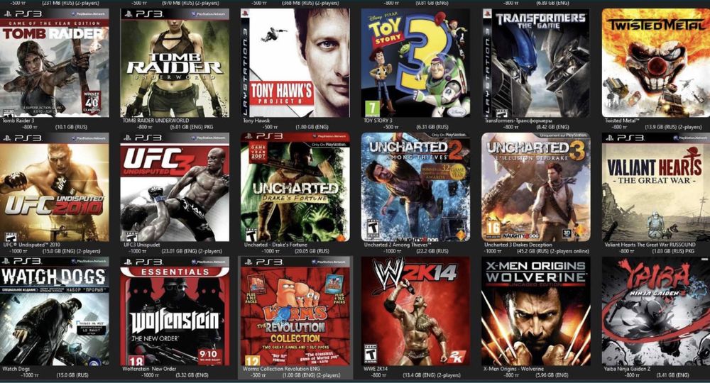 Установка игр на Sony Playstation 3 PS4