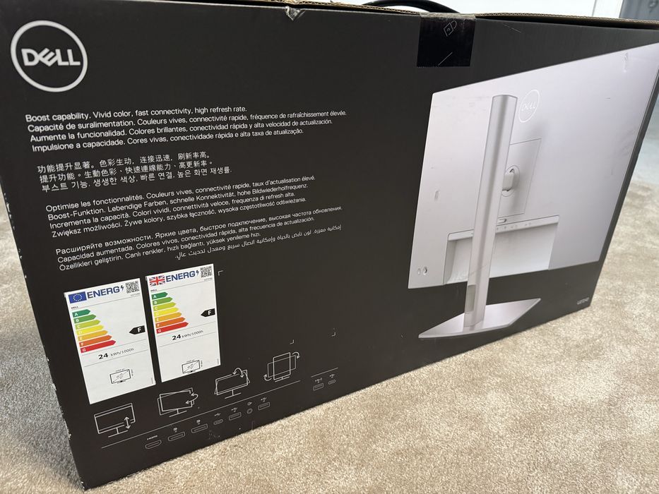 Monitor LED IPS DELL UltraSharp U2724D, 27", QHD, 120Hz, argintiu