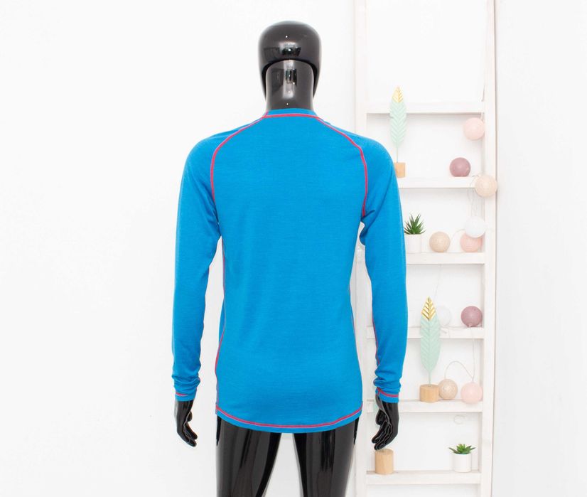 Bergans мъжка блуза от мериносна вълна дълъг ръкав термо бельо синя L