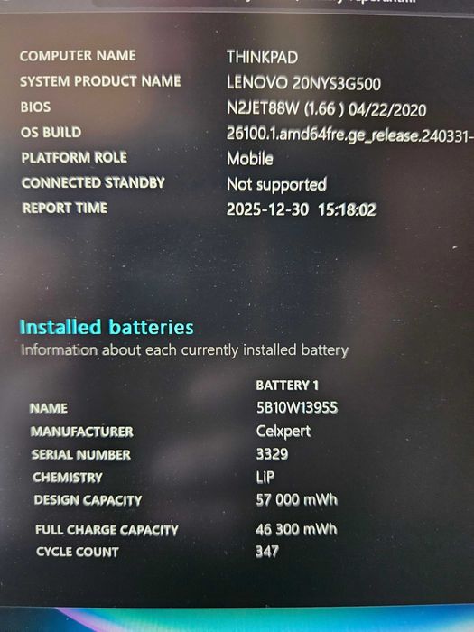 Лаптоп ThinkPad T490s