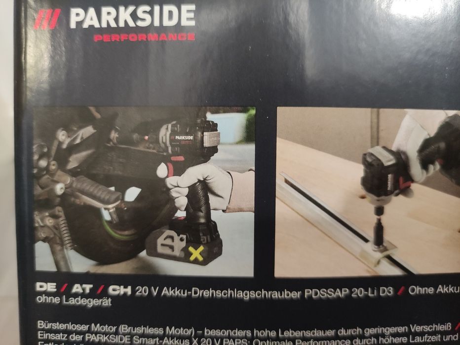 Bormasina cu impact de biti Parkside Performance pe acumulator de 20 V