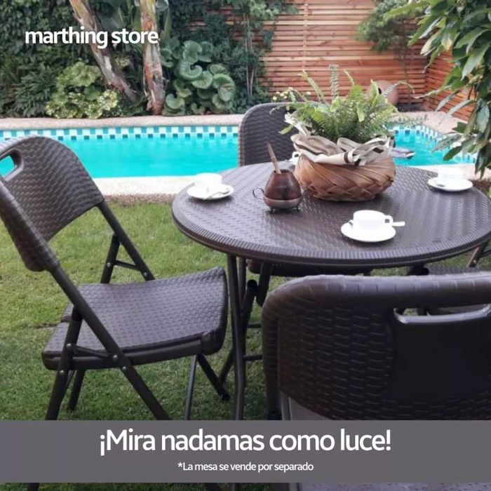 Стол, Сгъваем, метална основа, 2 цвята