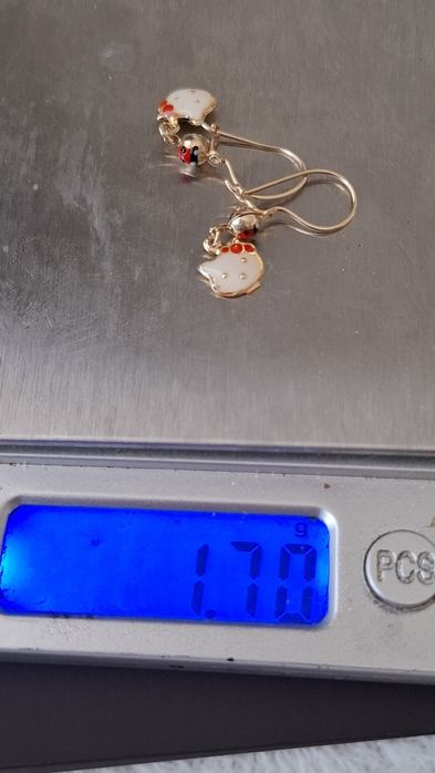 Cercei aur 14k Hello Kitty