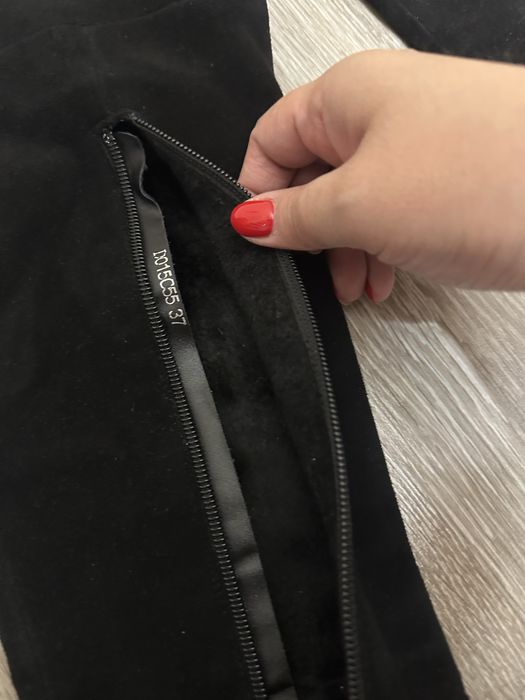 Замшевые ботфорты