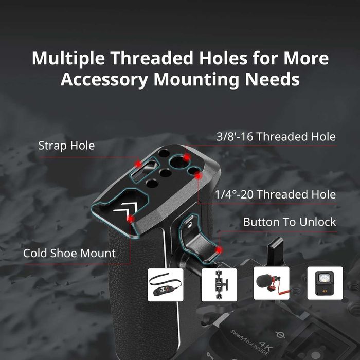 Smallrig 3260 Rotating Nato Handle Left Side, дръжка, ръкохватка, лява