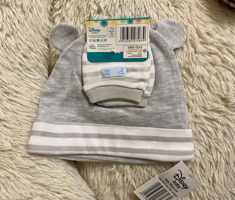 Детский комплект из шапочки и перчаток (74/80)