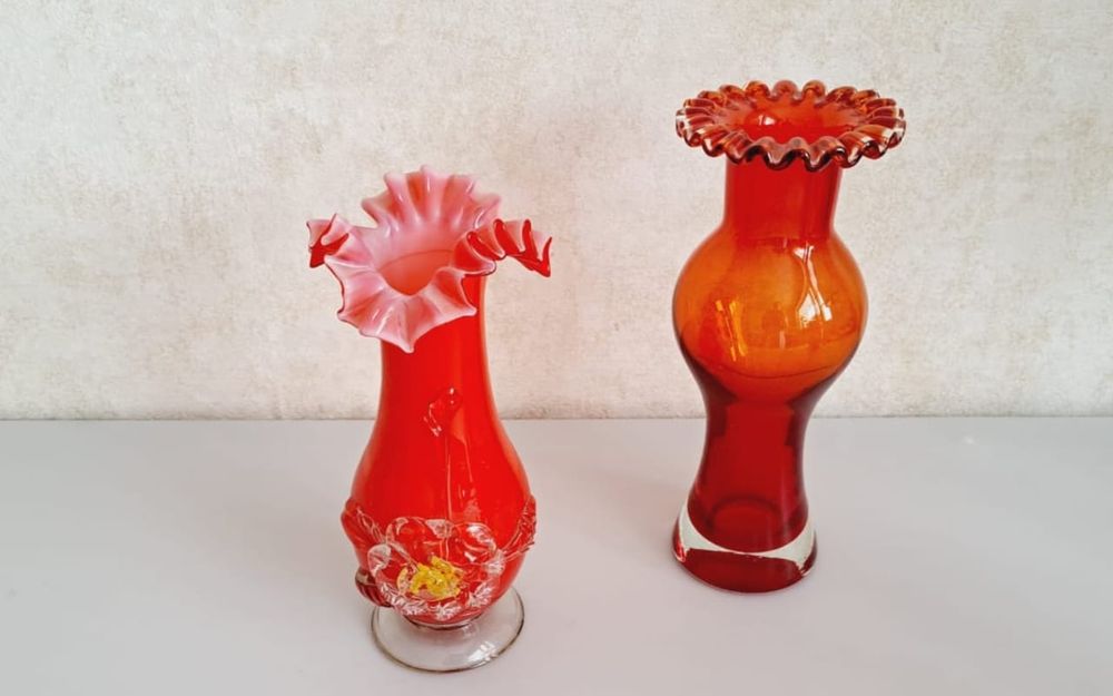 Вазы цветное стекло