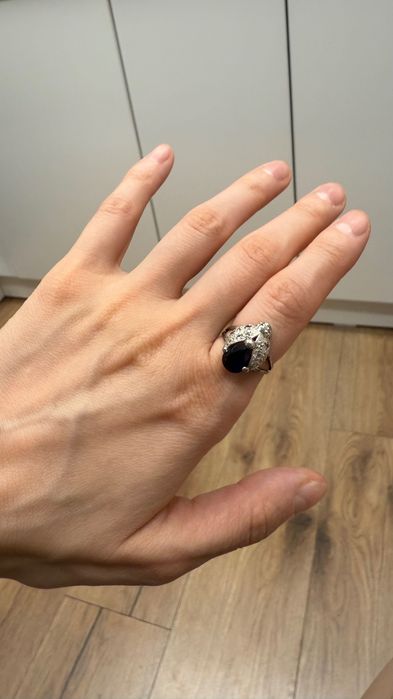 Набор серебро серьги и кольцо