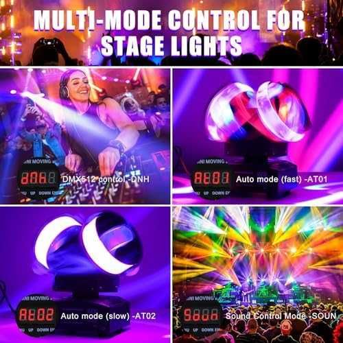 BOSYTRO 120W Stage Lamp, Double Head DJ Light, Disco Light Party Light