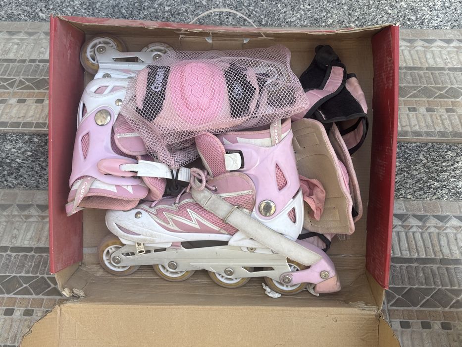 ролики розовые cougar