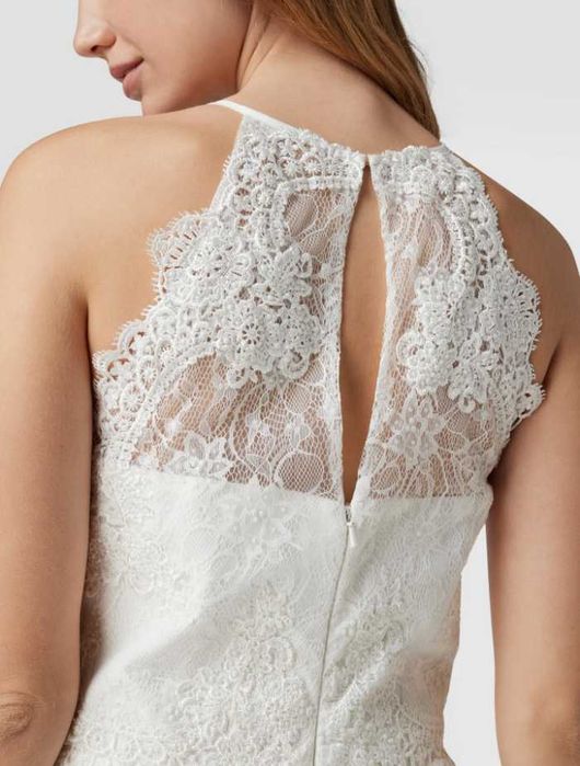 Бяла сватбена рокля, размер S булчинска