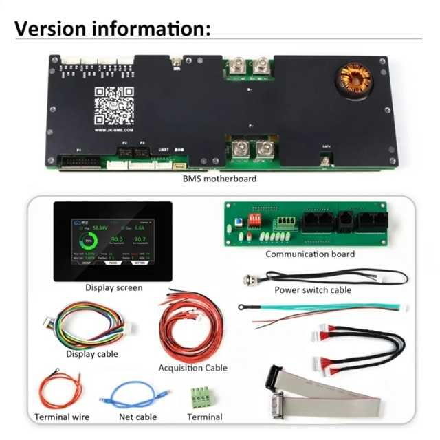 BMS JK-PB2A16S20P 4.3 cu display touchscreen 8S-16S 24V-48V 200A