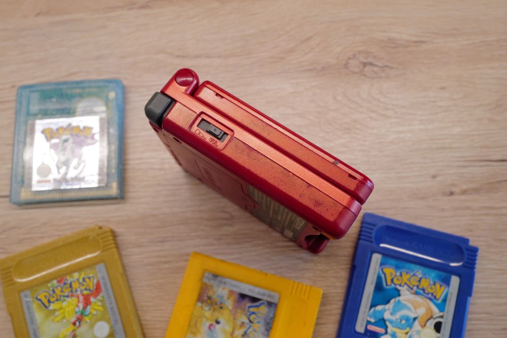 Nintendo Game Boy Advanced SP RED rosu Baterie noua Pokemon