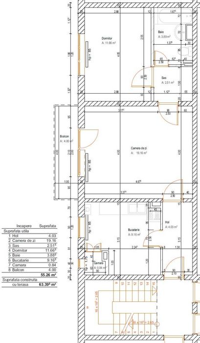 Devanzare: apartament cu 2 camere in orasul Covasna