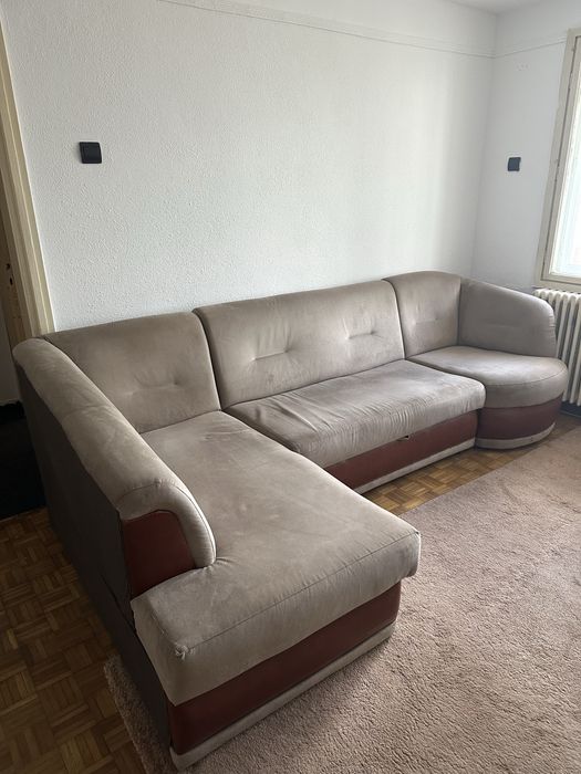 Canapea colțar extensibila + fotoliu