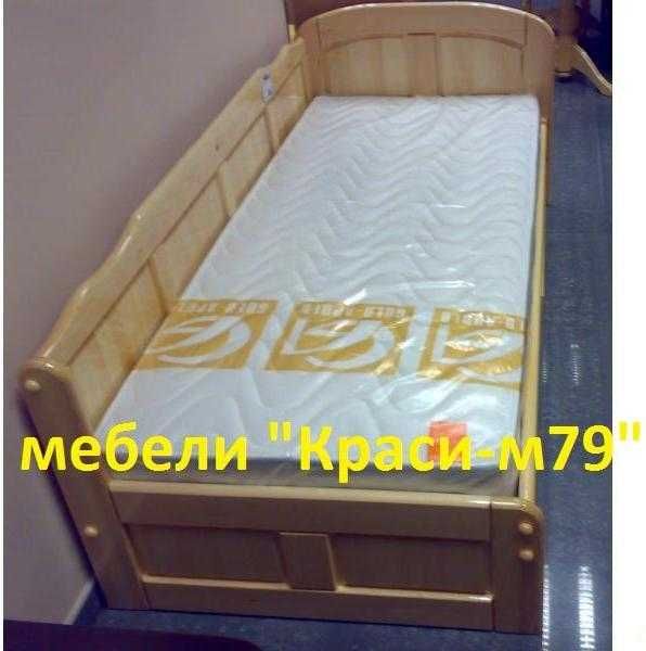 Единично легло с гръб и две чекмеджета -Масив.Налично!