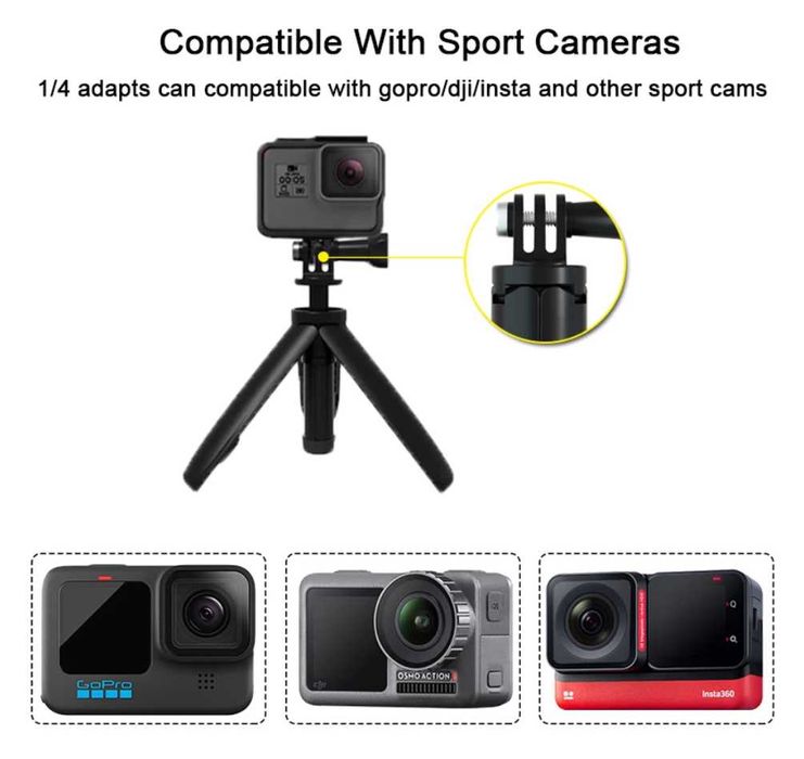 Статив , държач , трипод , монопод за GoPro 12 / 11 / 10 / 9 / 8 / 7