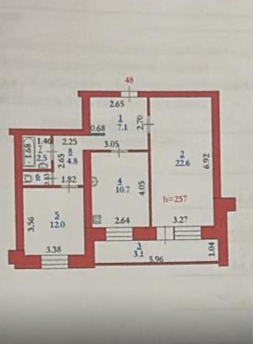 Продам 2х ком квартиру