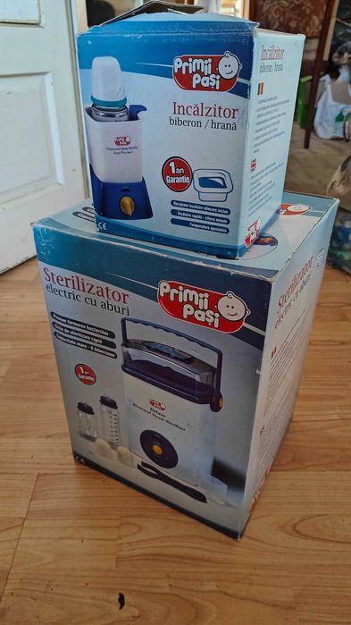 Sterilizator biberoane / suzete bebe + incalzitor biberon Primii Pasi