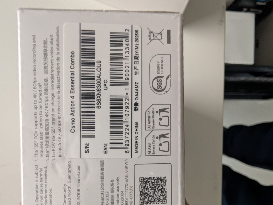 Camera video sport DJI Osmo Action 4 Essential Combo