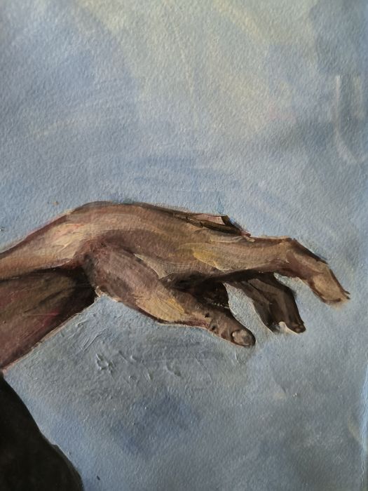 Картина акрилом "Задержание Адама" 73*56