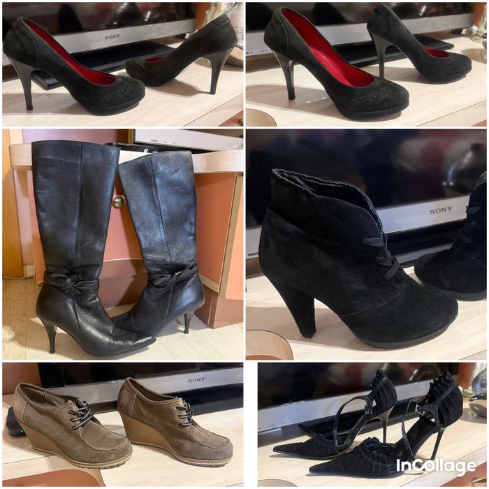 ВСИЧКИТЕ ЗА 15€ Обувки от естествена кожа и велур Номер 37 БЕЗ ЗАБЕЛЕЖКИ!