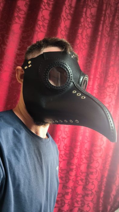 Маска Чумного Доктора, натуральная кожа.