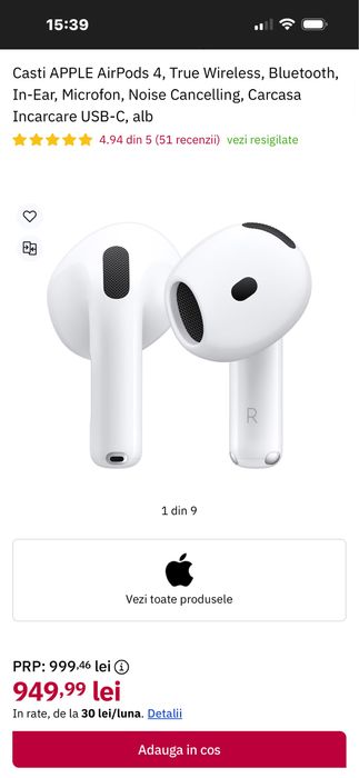Vand Airpods 4 Noi !