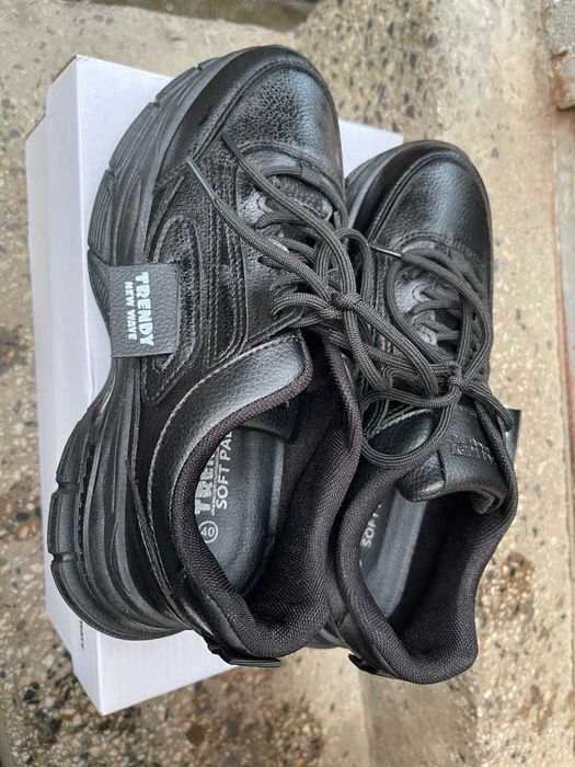 Дамски Черни Маратонки Trendy New Wave, подходящи за дъжд, 40 номер