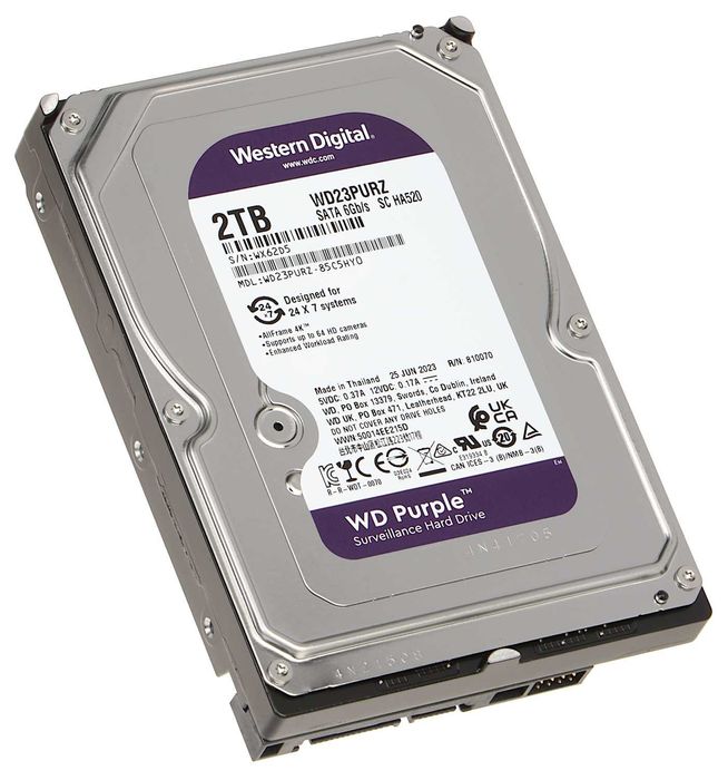 Hard Disk nou 2TB WD Purple WD23PURZ sata 3 pentru Sisteme supraveghere video DVR NVR