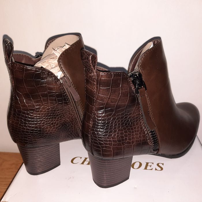 Botine dama Kames,  cafeniu, piele eco