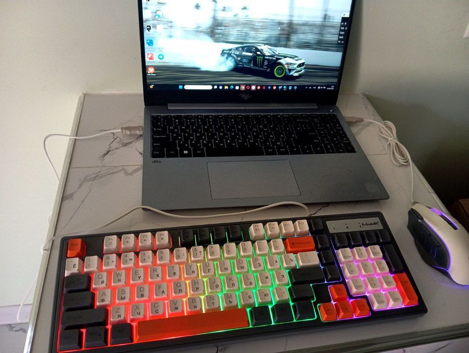 Клавиатура и мышь люкс, новая