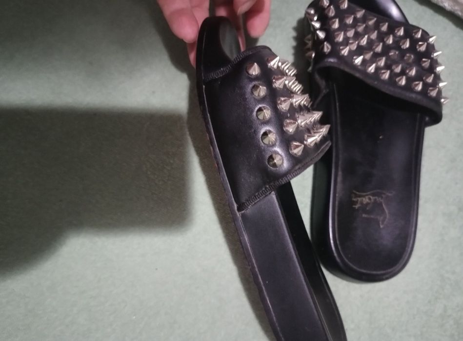 Papuci piele Christian loubotin 37