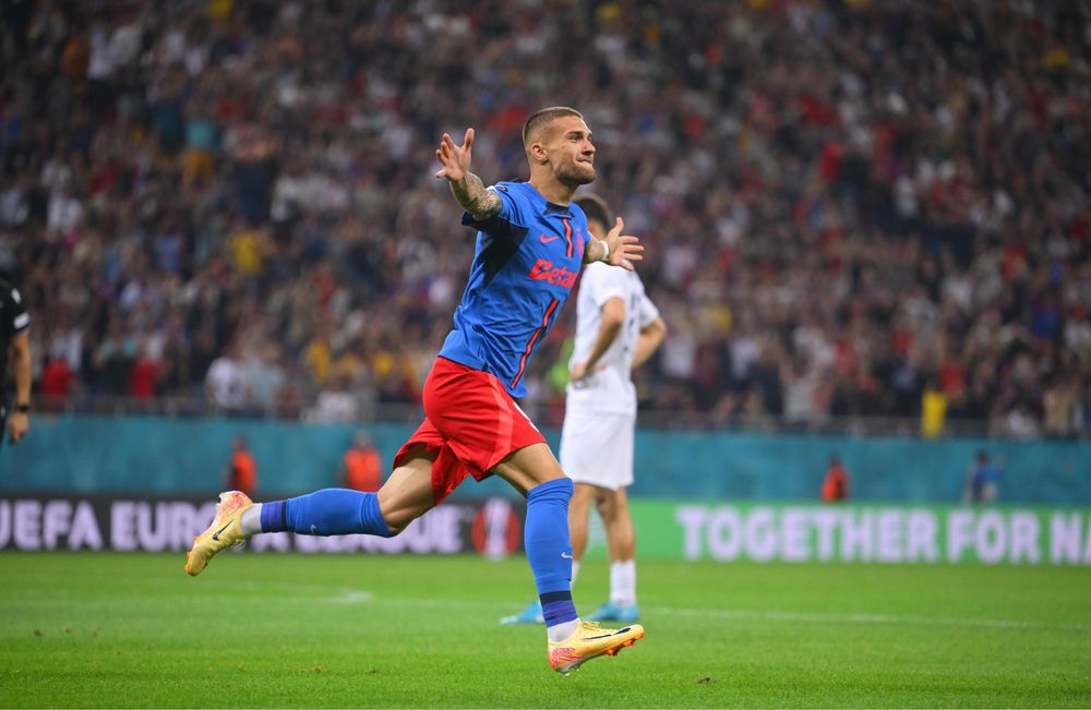 Tricou de joc purtat FCSB – Europa Birligea + semnatura