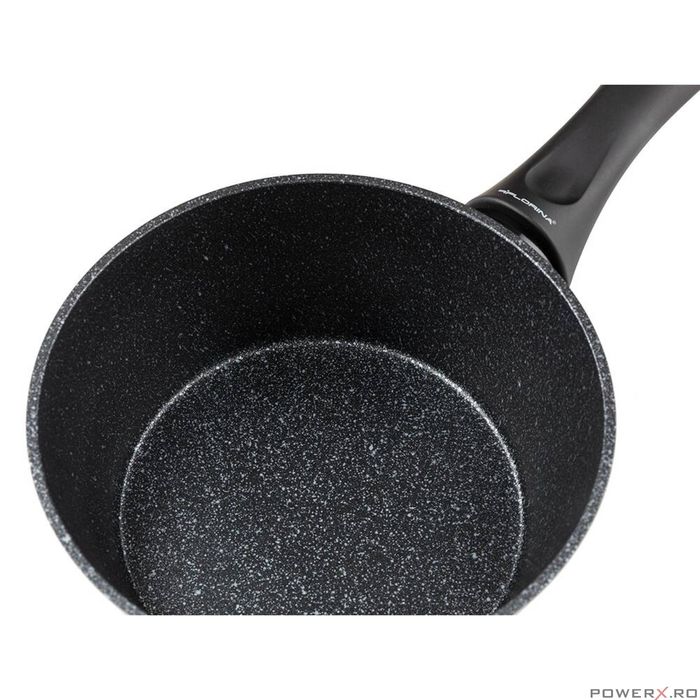 Cratita din aluminiu, cu invelis antiaderent, 16cm, 1.3l, negru,