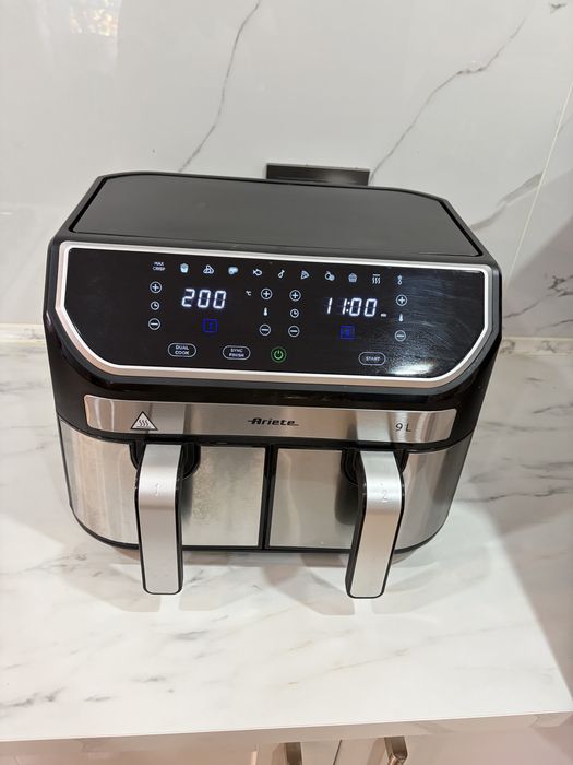 Friteuză cu aer cald Ariete Dual Metal 4625/00, 9L, Nouă