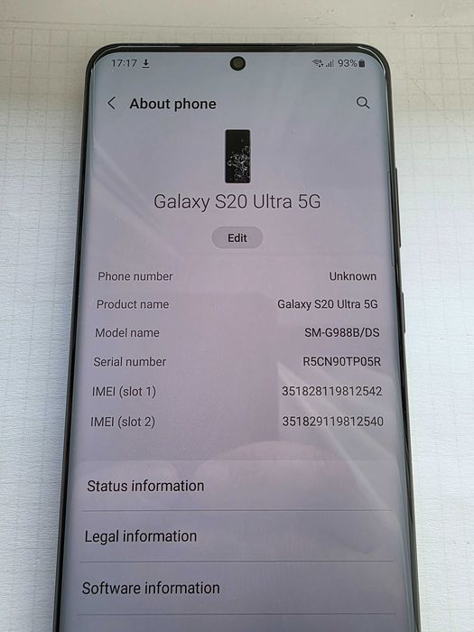 Samsung Galaxy 20S Ultra 5G | 128 GB | Stare exceptionala