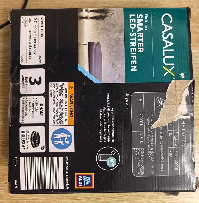 Casalux Smarter LED Strip (5m, RGB + control app + telecomandă)