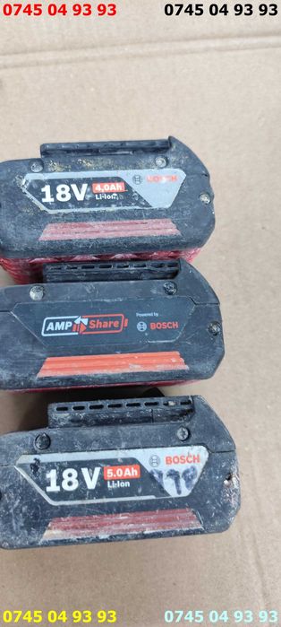 acumulator acumulatori baterie bateri Bosch 18V 4A 5A DEFECTI pret pe bucata