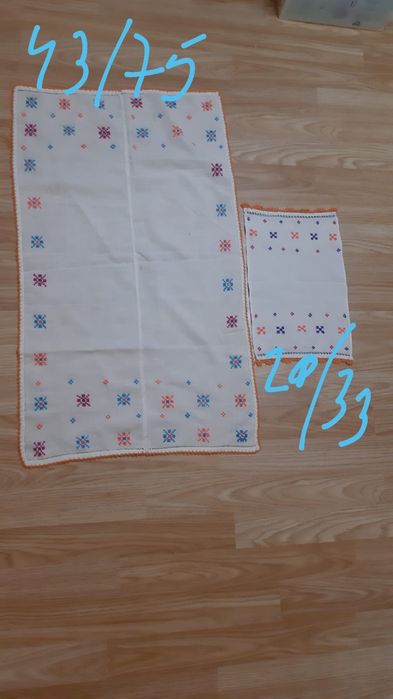 Fete masa si ștergare cusute manual