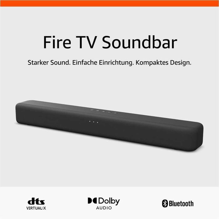 Саундбар Amazon Fire TV, 2.0 speaker DTS Virtual: X and Dolby Audio