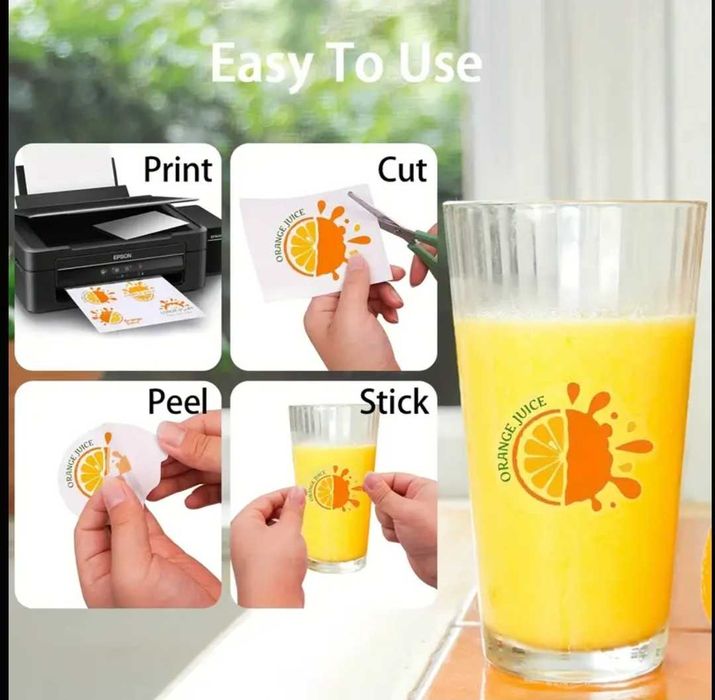 Прозрачна хартия за стикери А4